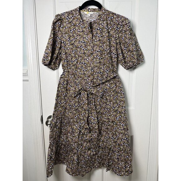 Boden Tiered Floral Paisley Print Tie Waist Shirtdress 6L DO346 NWT - Picture 1 of 14